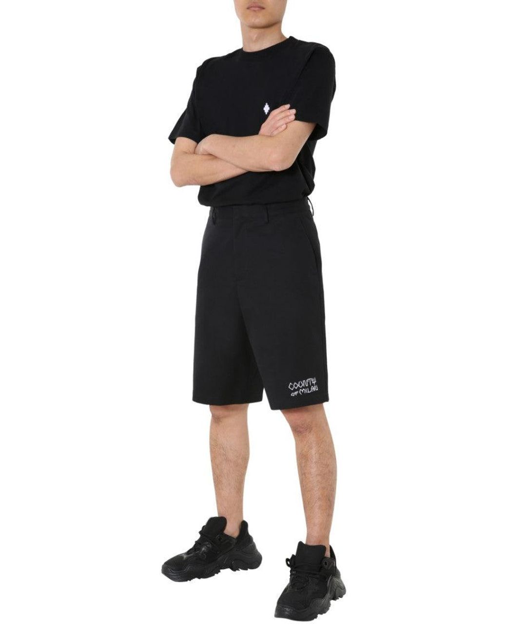 Marcelo Burlon Black Country Bermuda for men
