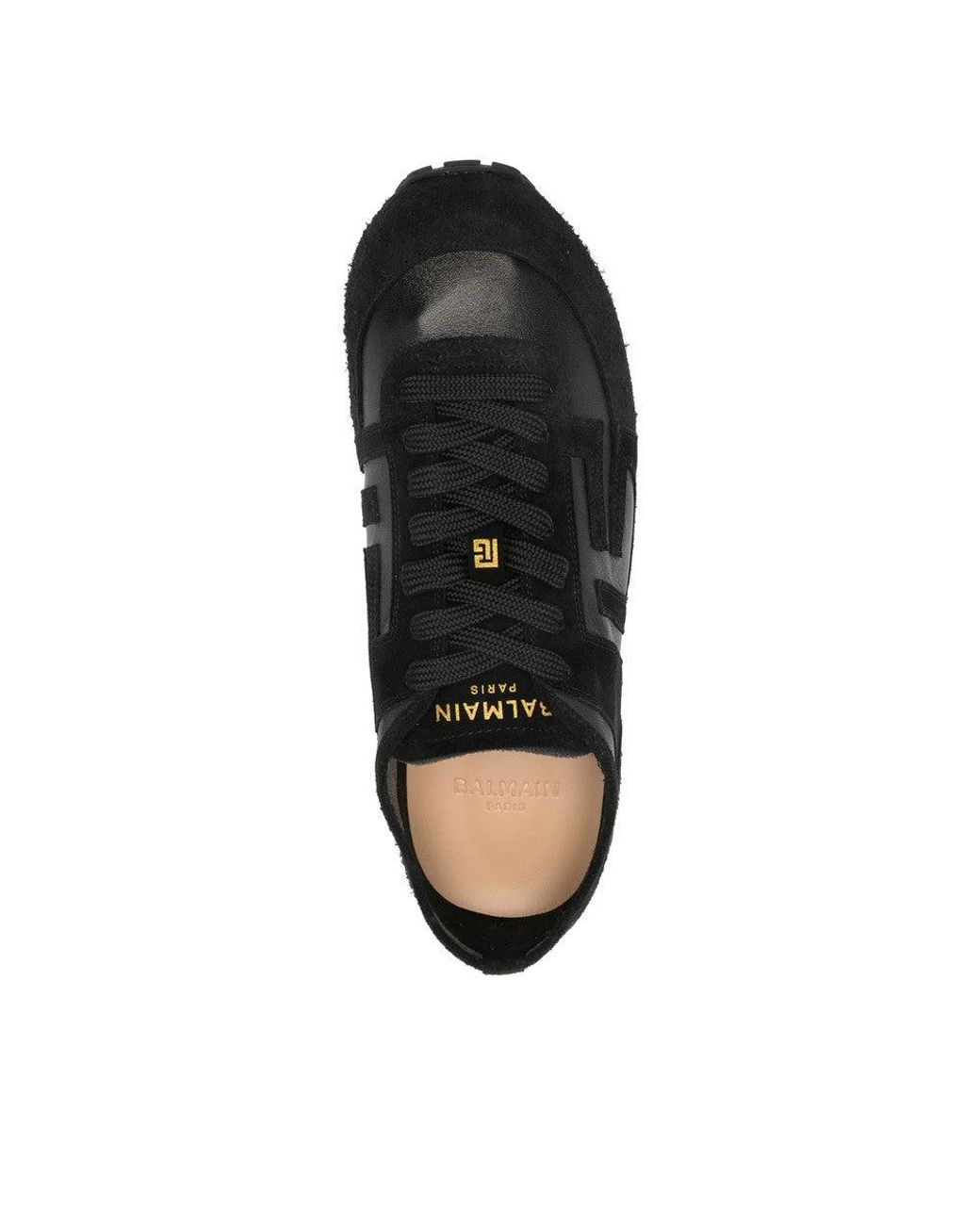 Balmain Black Logo Racer Sneakers for men