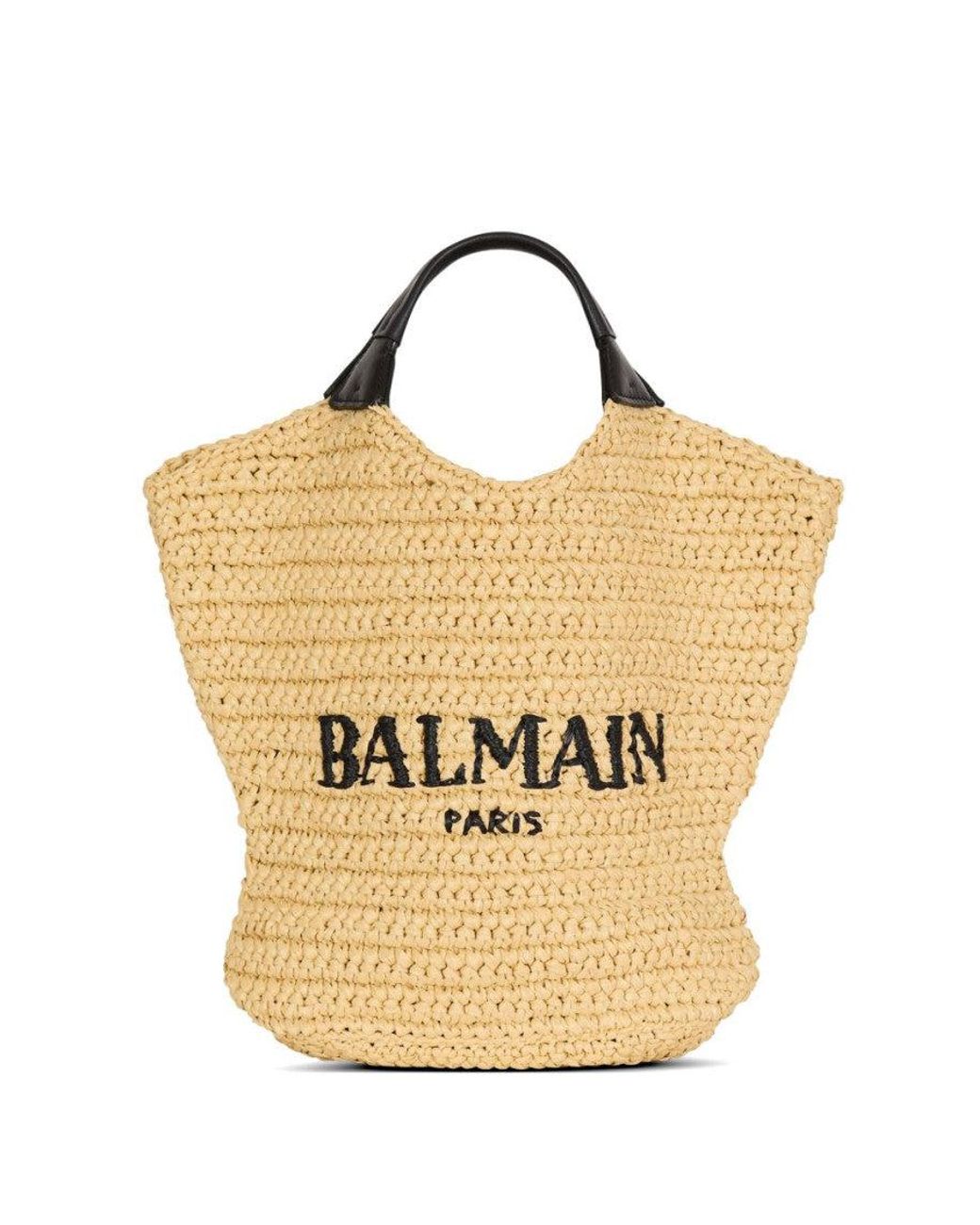 Balmain Metallic Crochet Mini Cabas Bag