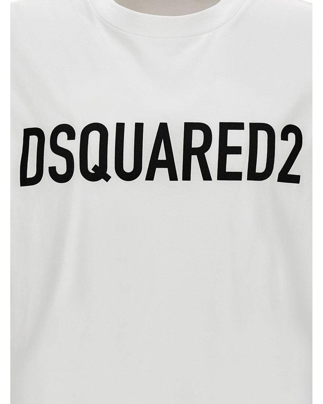 DSquared² Gray Logo Crew Neck T-Shirt for men