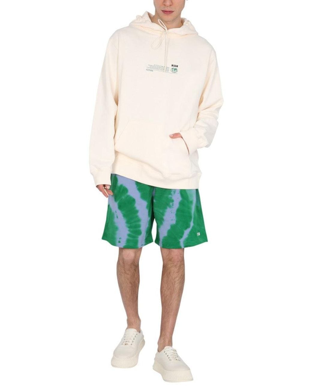 MSGM White Off Hood Sweatshirts for men