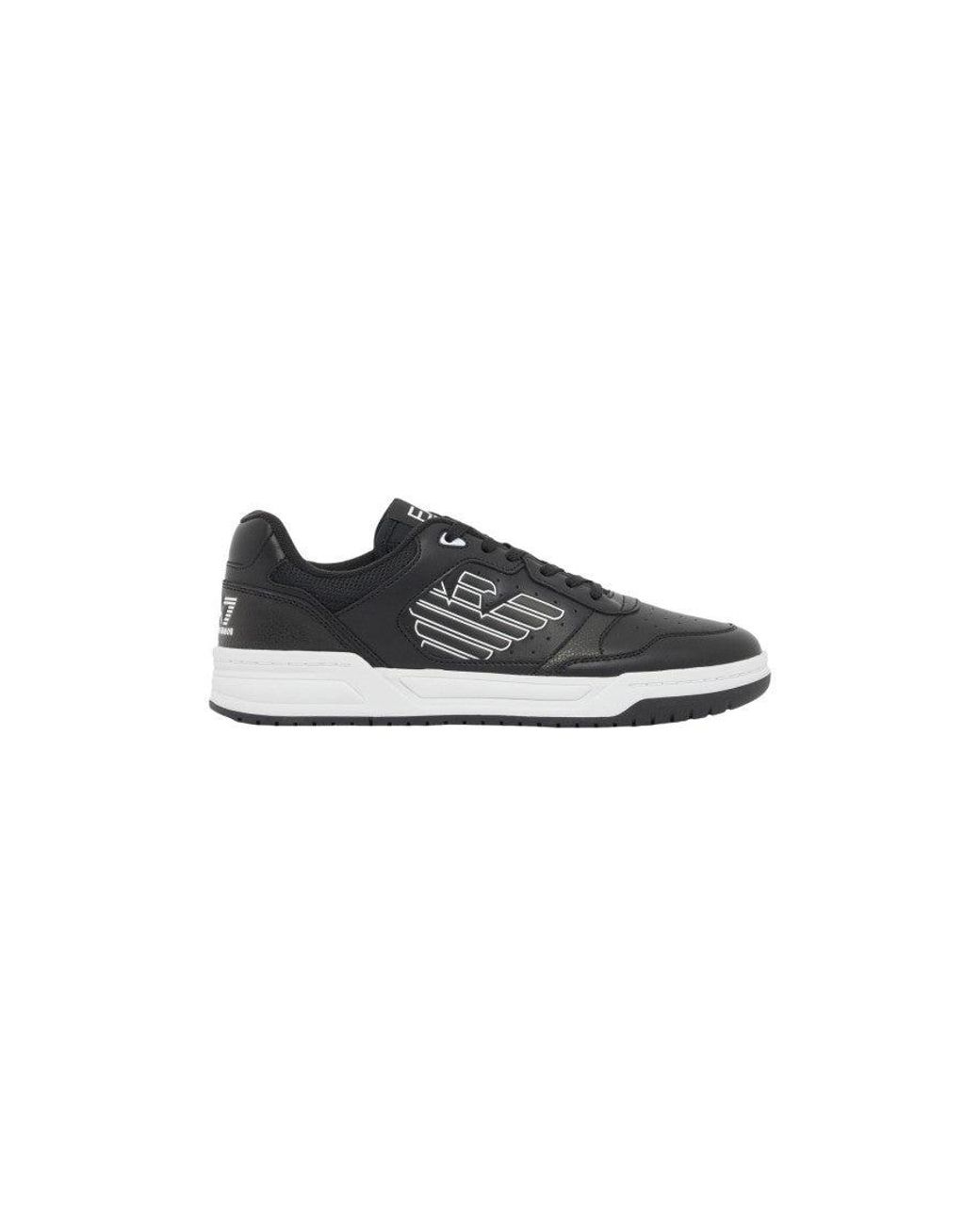 EA7 Black Logo Sneakers for men