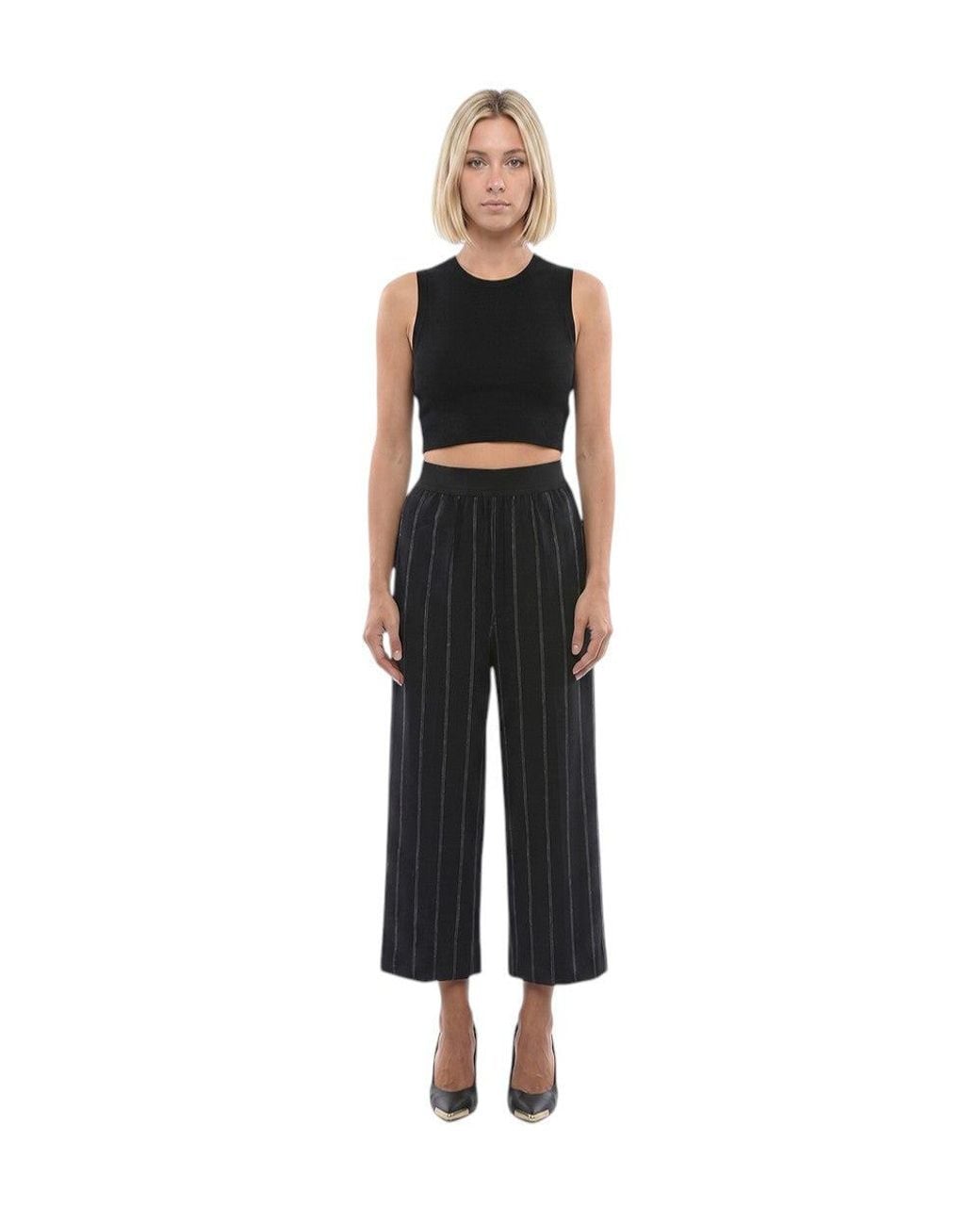 Stella McCartney Black Relaxed Pleated Pants