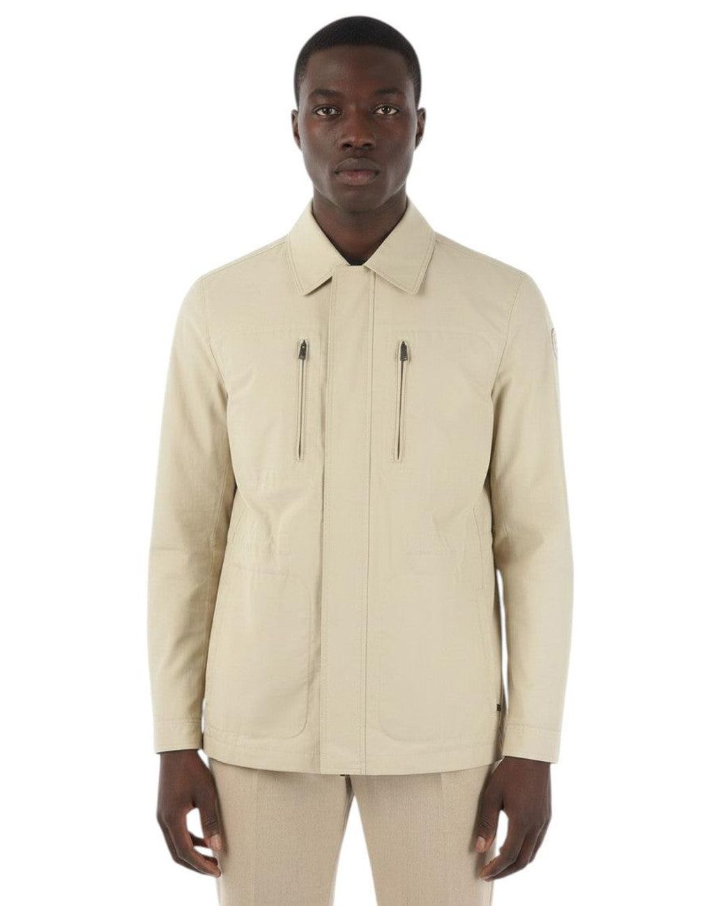 Corneliani Natural Shirt Collar Jacket for men