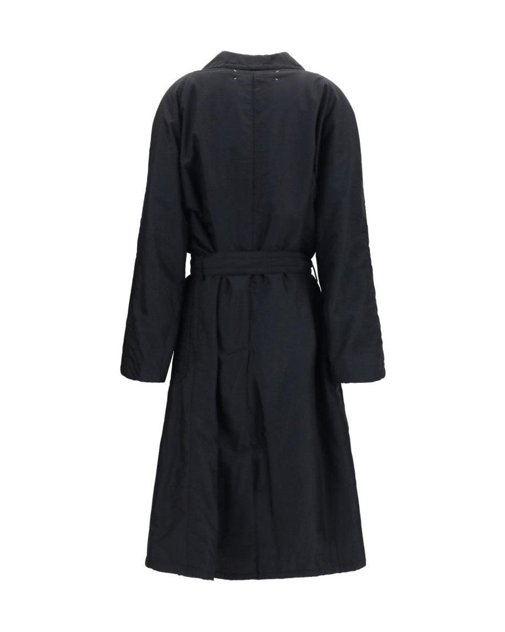 Maison Margiela Black Notched Lapel Trench Coat