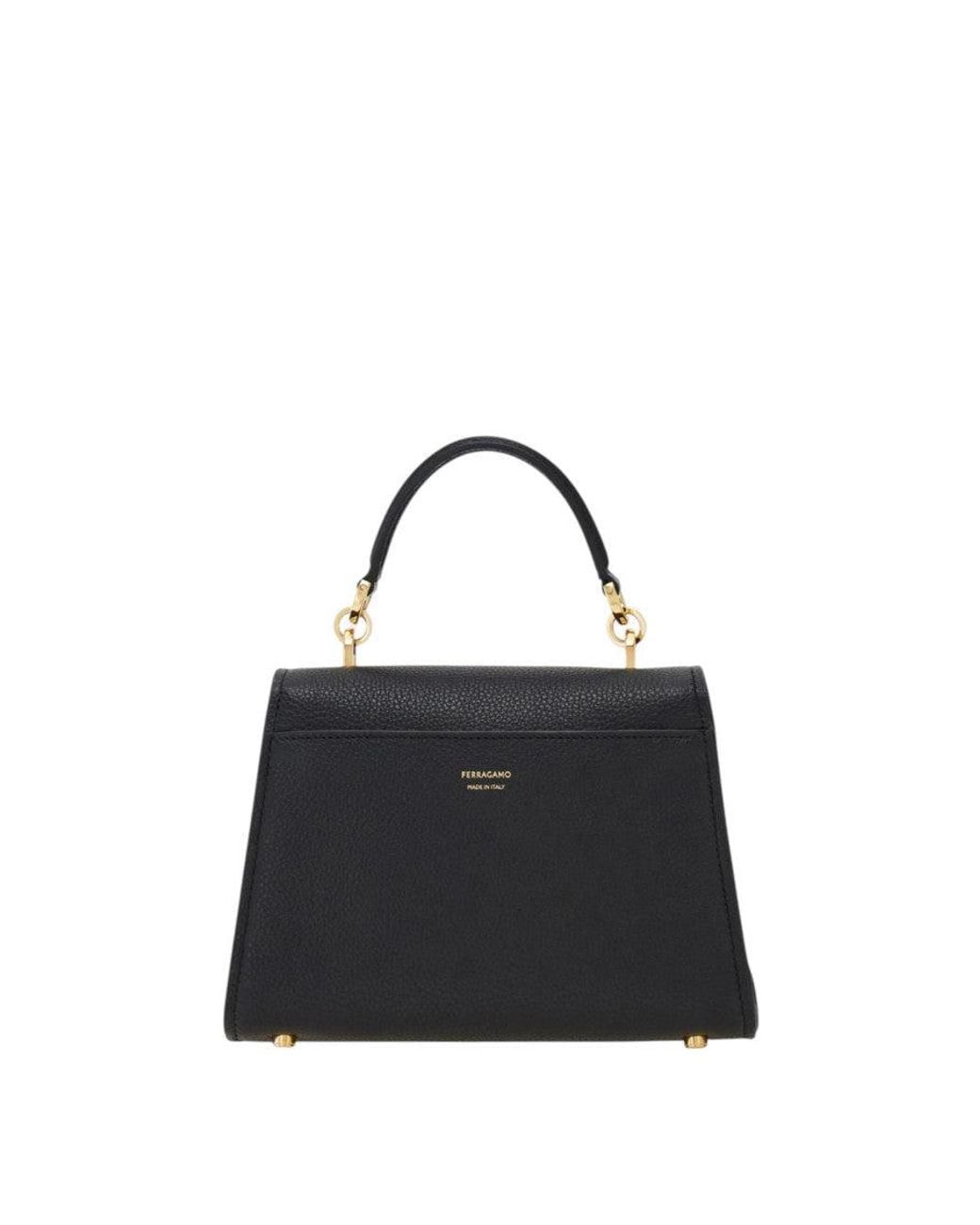 Ferragamo Blue Double Gancini Xs Satchel