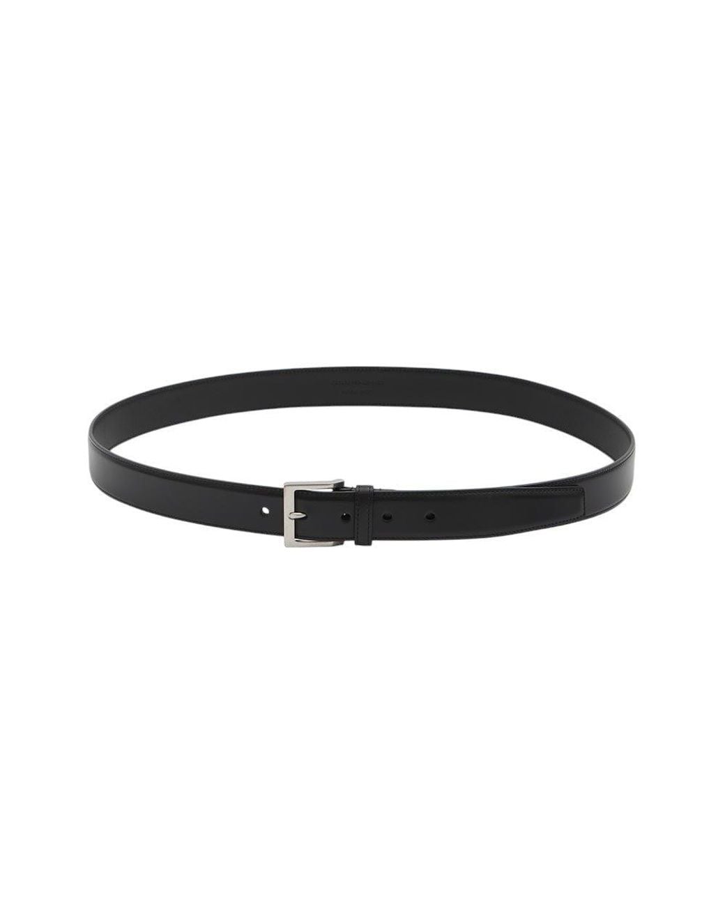 Saint Laurent Black Logo Buckle Belt for men