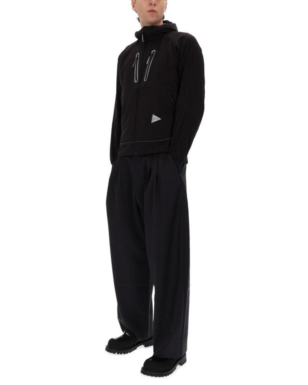 And Wander Black Alpha Air Jacket Polyester for men