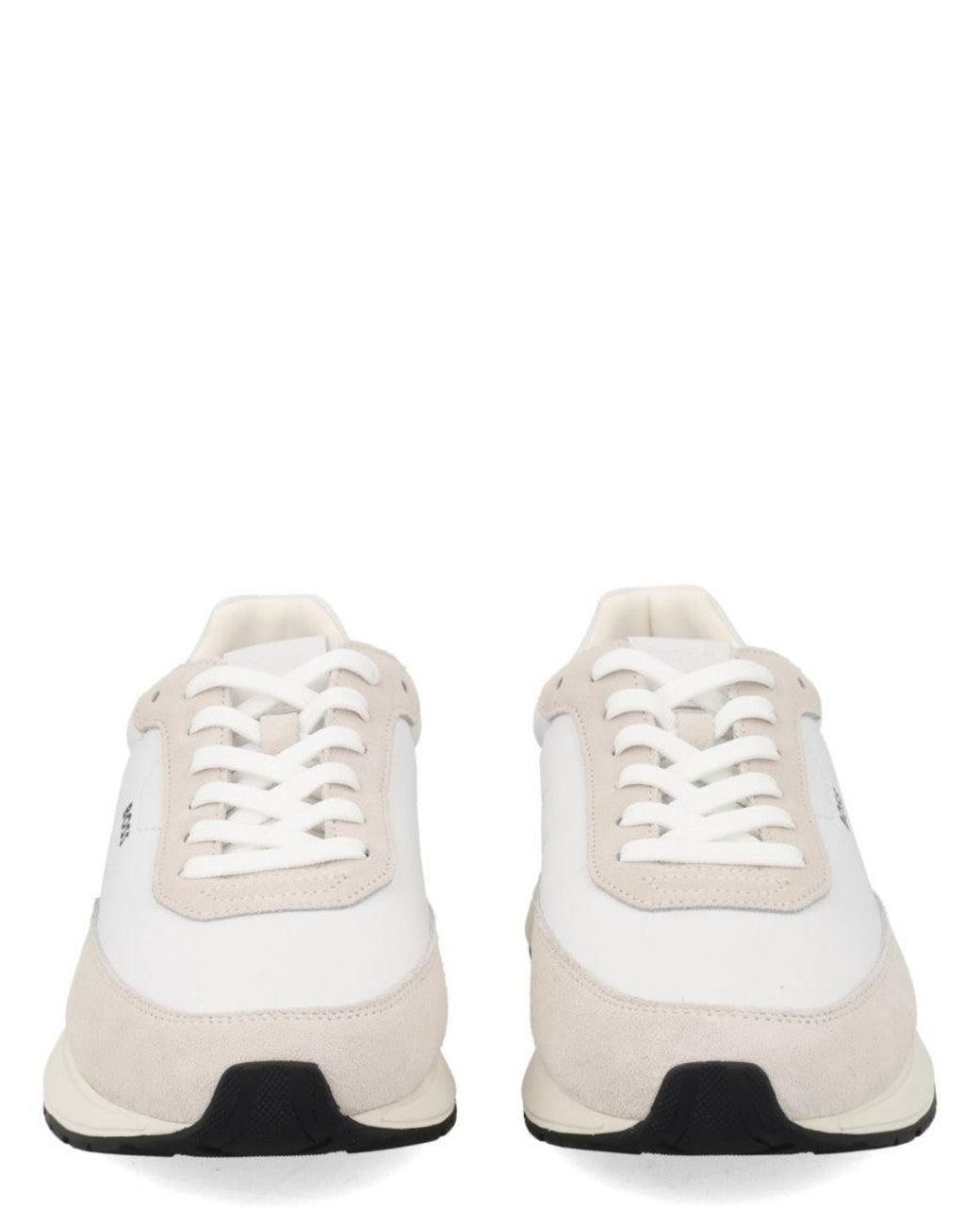 Boss White Solid Vinston Sneakers for men