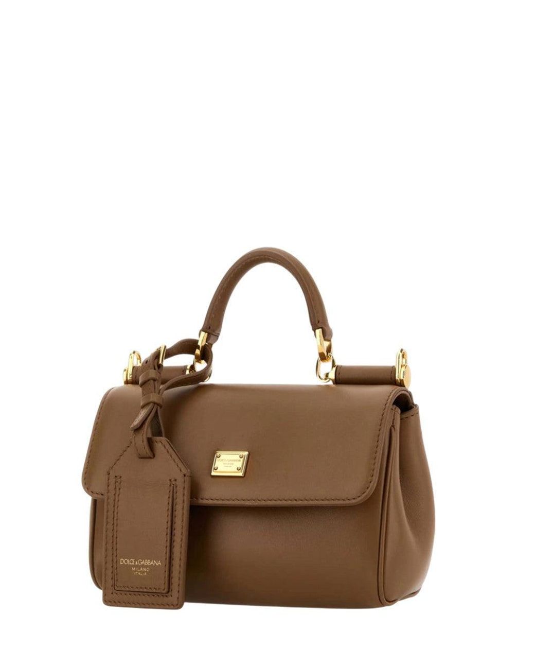 Dolce & Gabbana Brown Sicily Mini Satchel