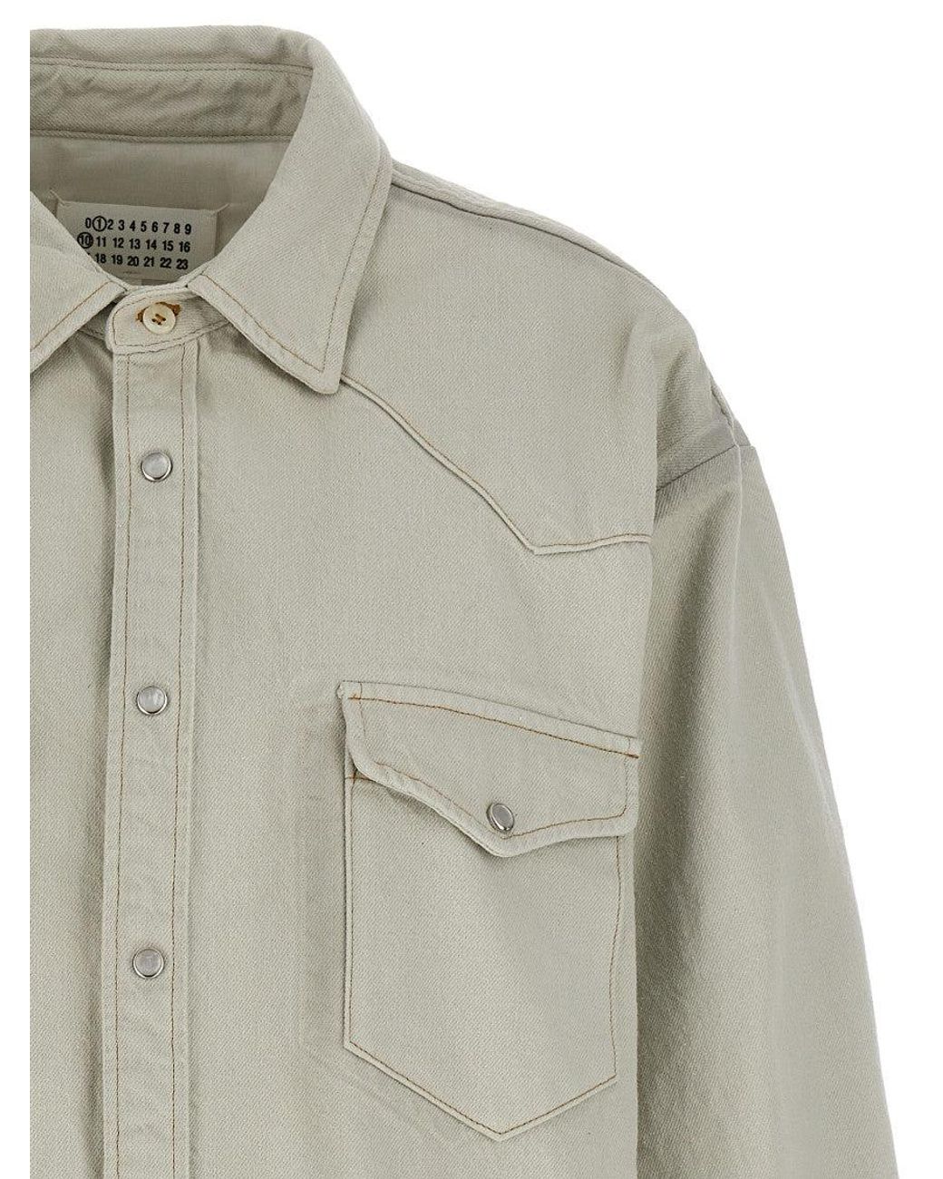 Maison Margiela Gray Padded Cotton Denim Overshirt