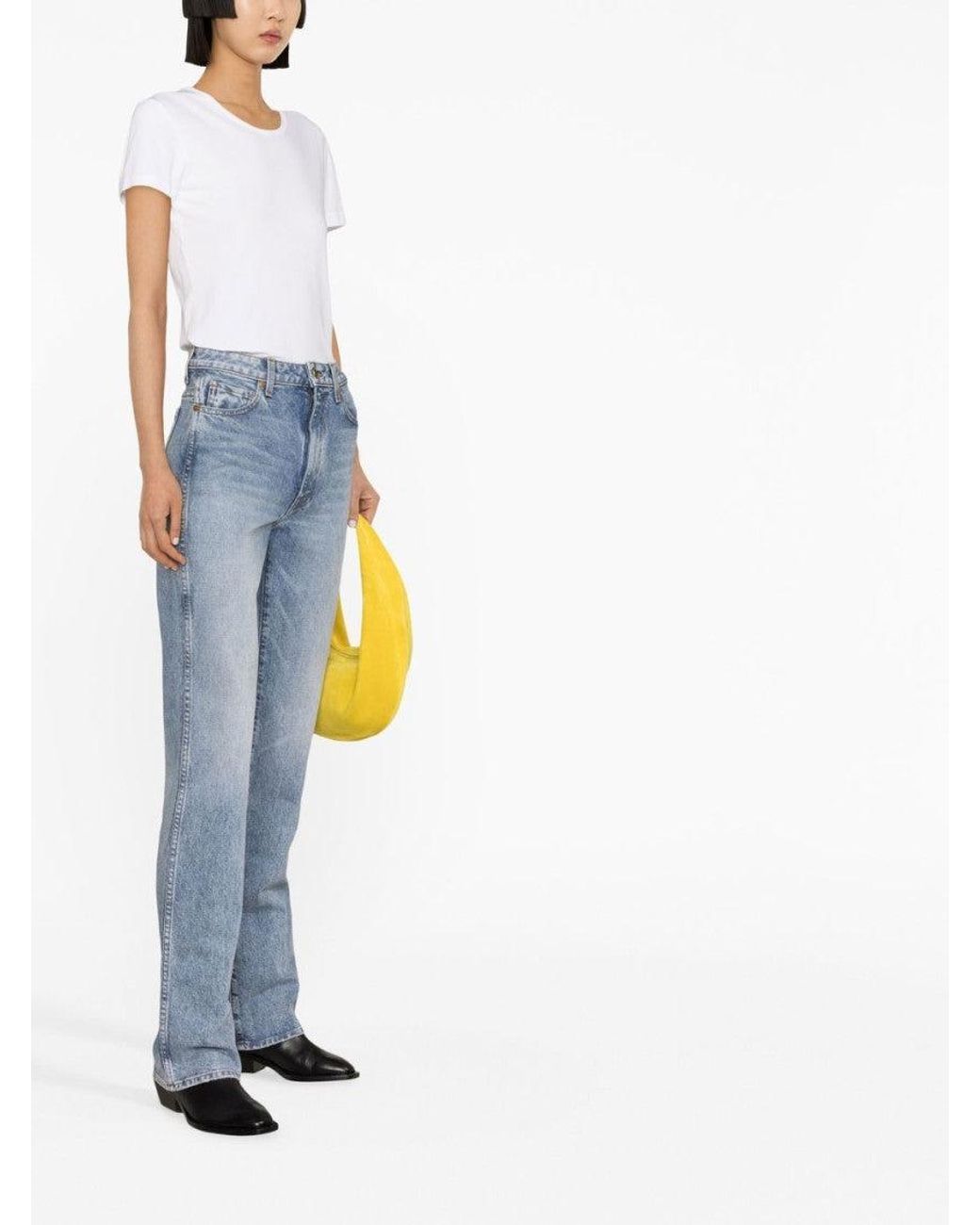Khaite Blue Straight-Leg Denim Jeans