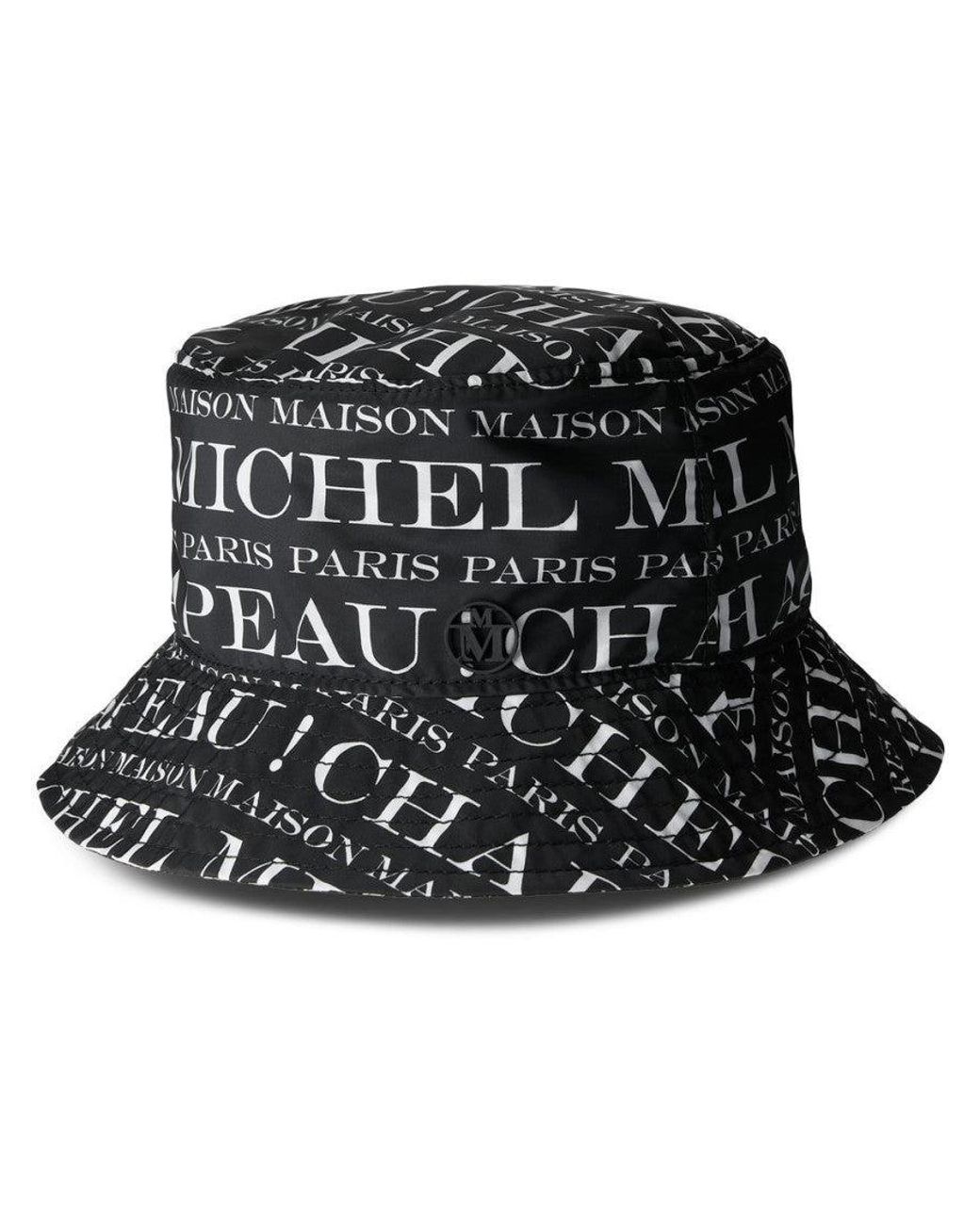 Maison Michel Black Jason Logo Bucket Hat
