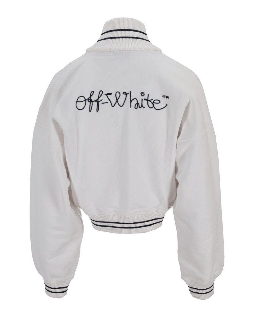 Off-White c/o Virgil Abloh Gray Logo Mock Collar Sweatshirt