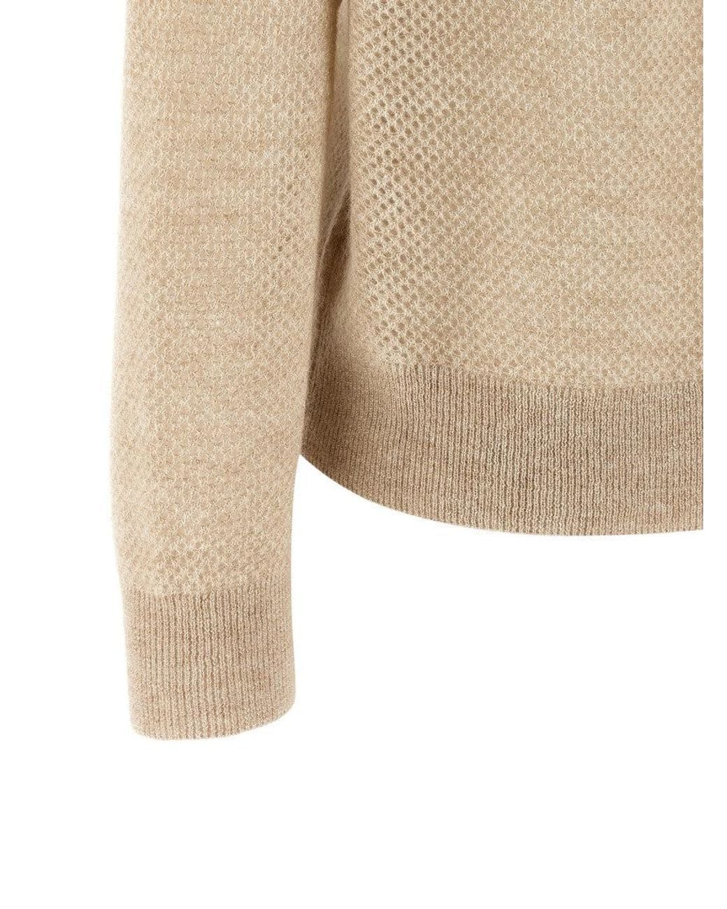 Brunello Cucinelli Natural Textured Shirt Collar Polo