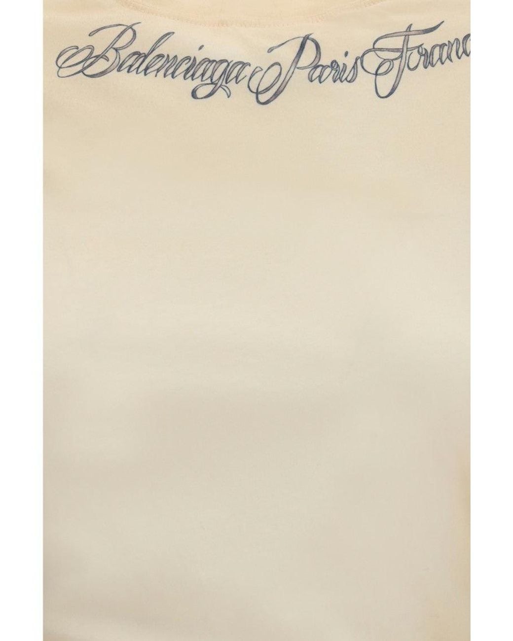 Balenciaga White Cotton T-Shirt