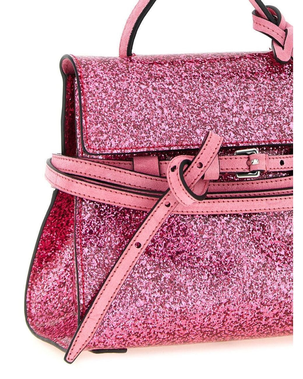 Moschino Pink Tie Me Small Satchel