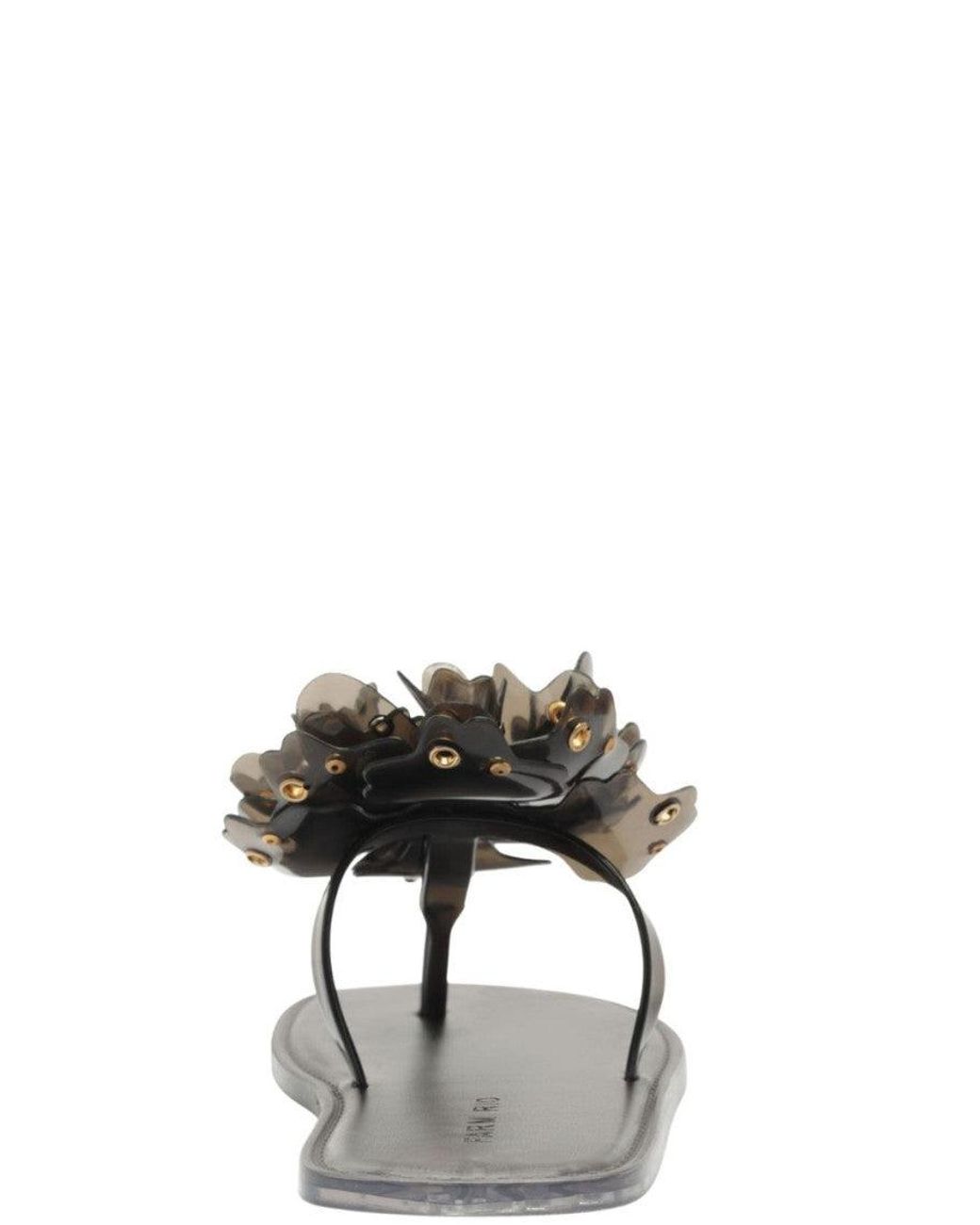 Farm Rio Black Floral Sandals