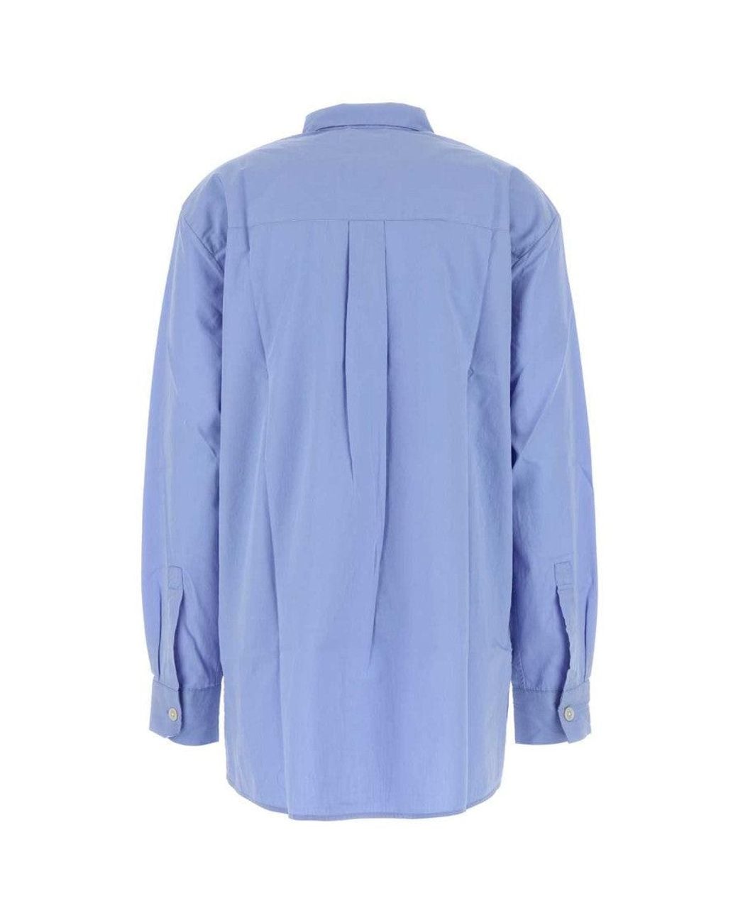 Tekla Blue Light Relaxed Solid Shirt