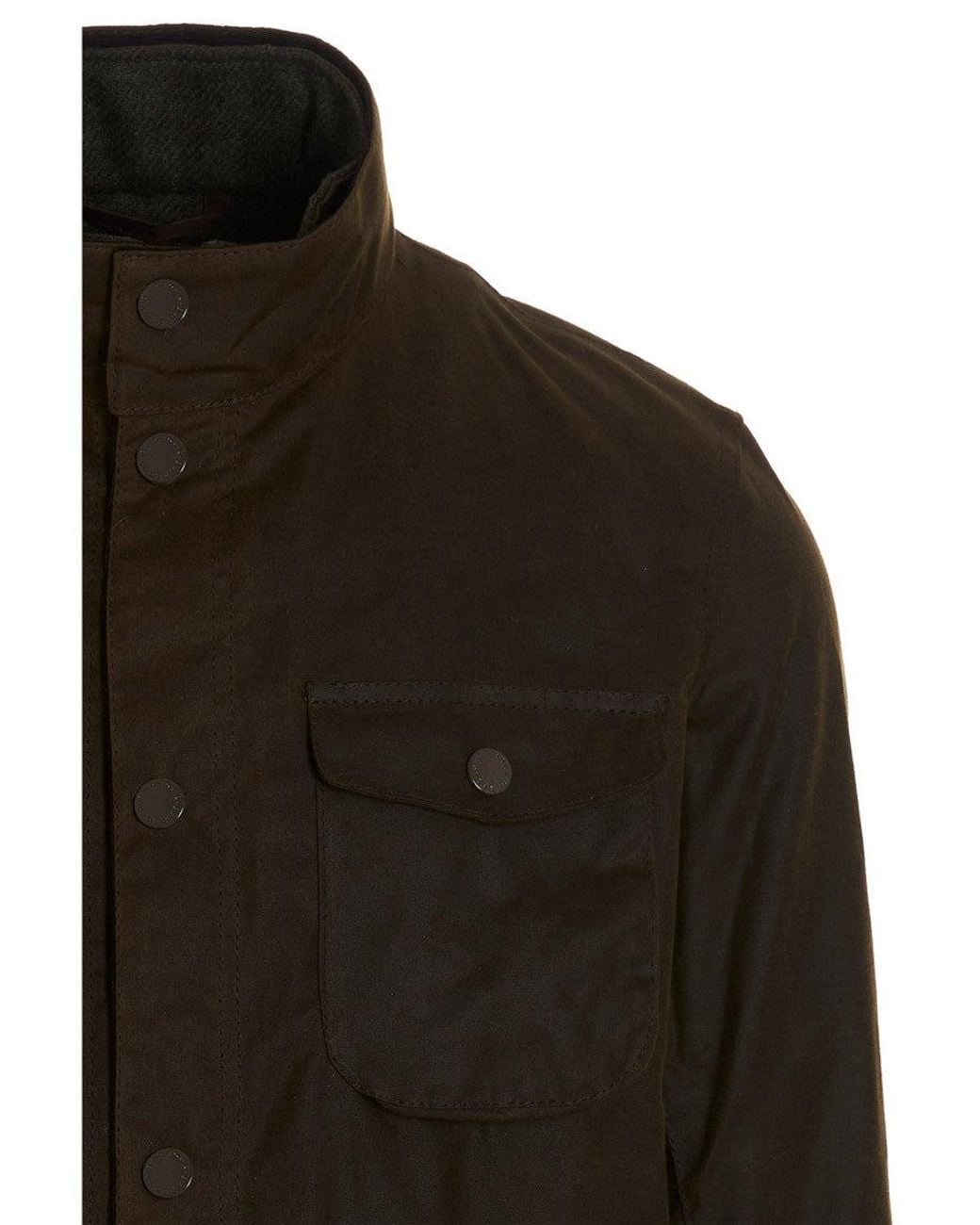 Barbour Black Dark Embroidered Logo Jacket for men