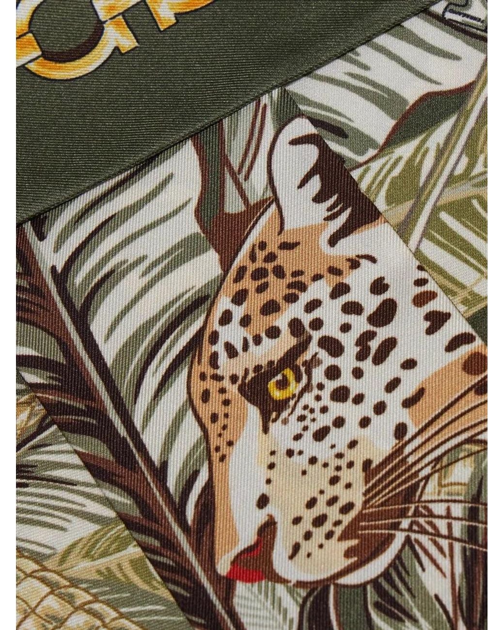 Ferragamo White Animal Print Bandana Scarf