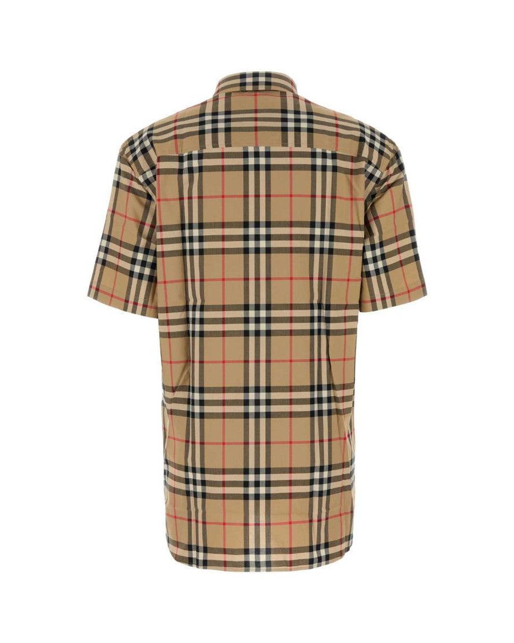 Burberry Natural Embroidered Poplin Shirt