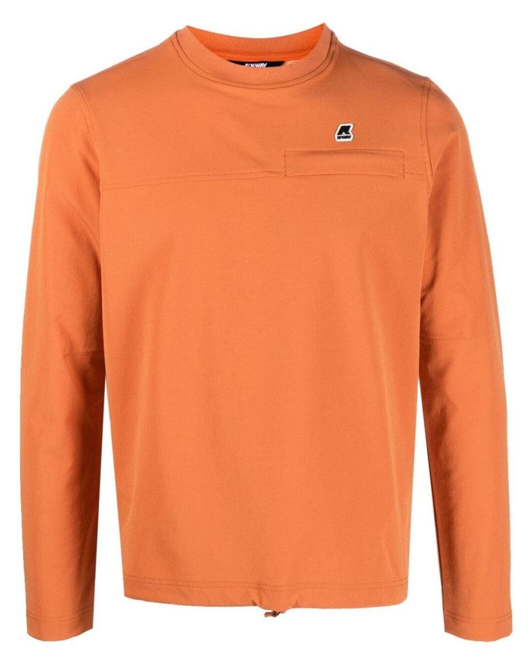 K-Way Orange Logo Crewneck Sweatshirt for men