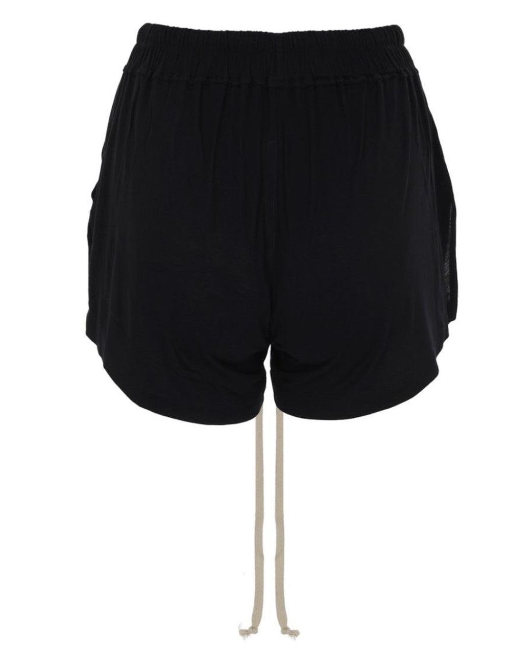 Rick Owens Black Drawstring Shorts