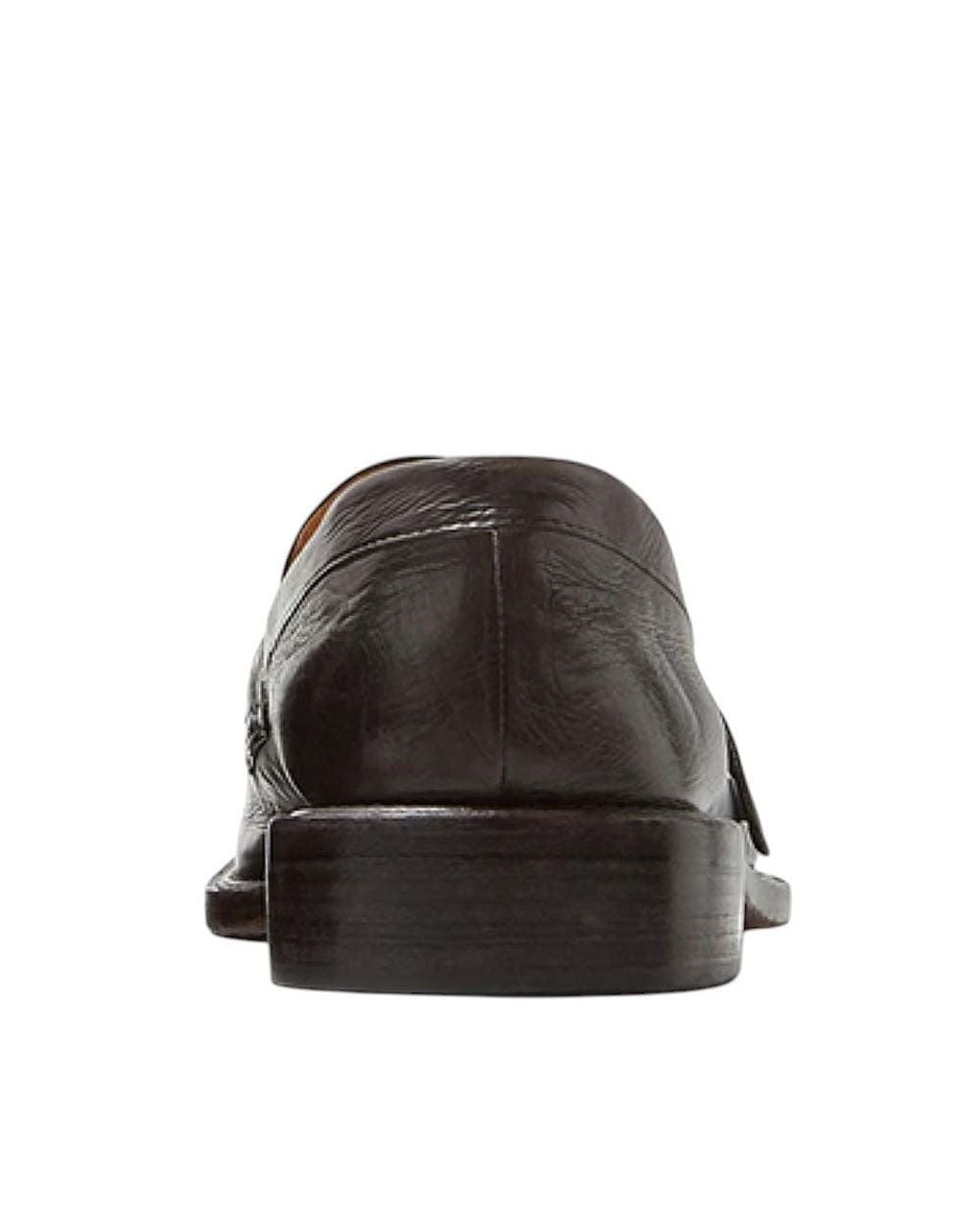 Versace Black Leather Primo Loafers for men