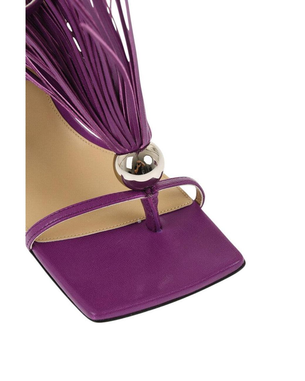 Bottega Veneta Purple Embellished Heels