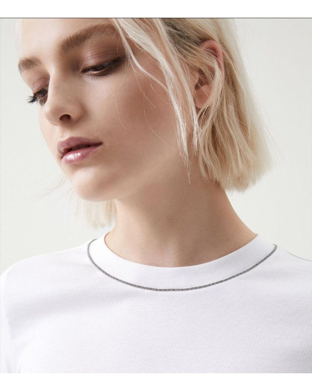 Brunello Cucinelli White Cotton T-Shirt