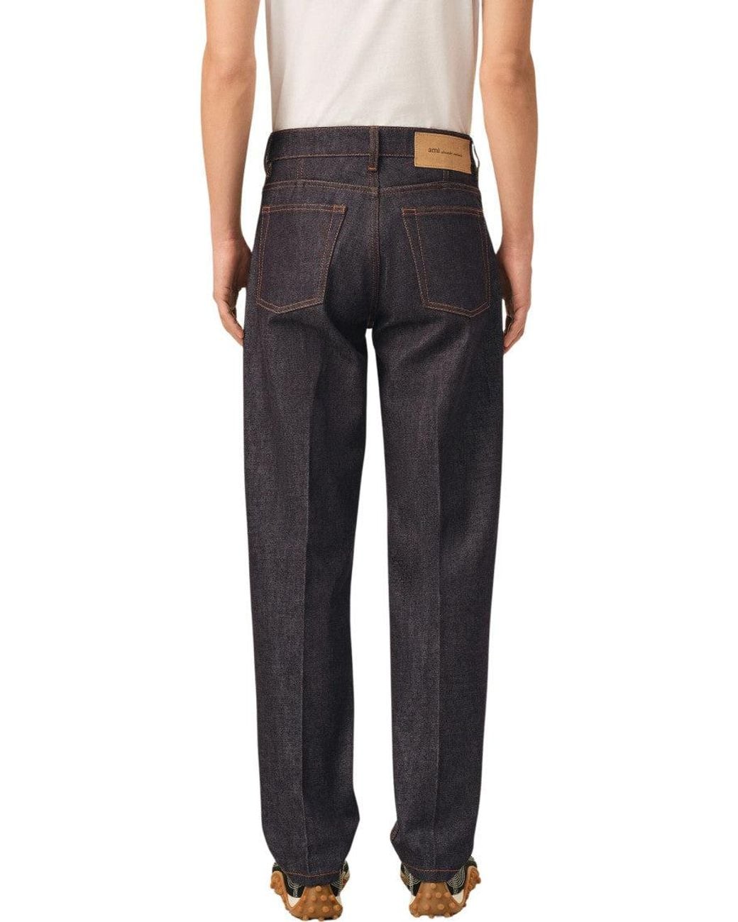 AMI Blue Dark Regular Jeans for men