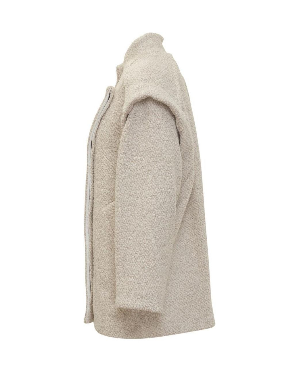 IRO White Mock Collar Trench Coat