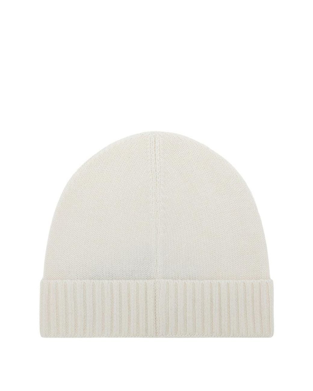 Peuterey White Logo Beanie Hat for men