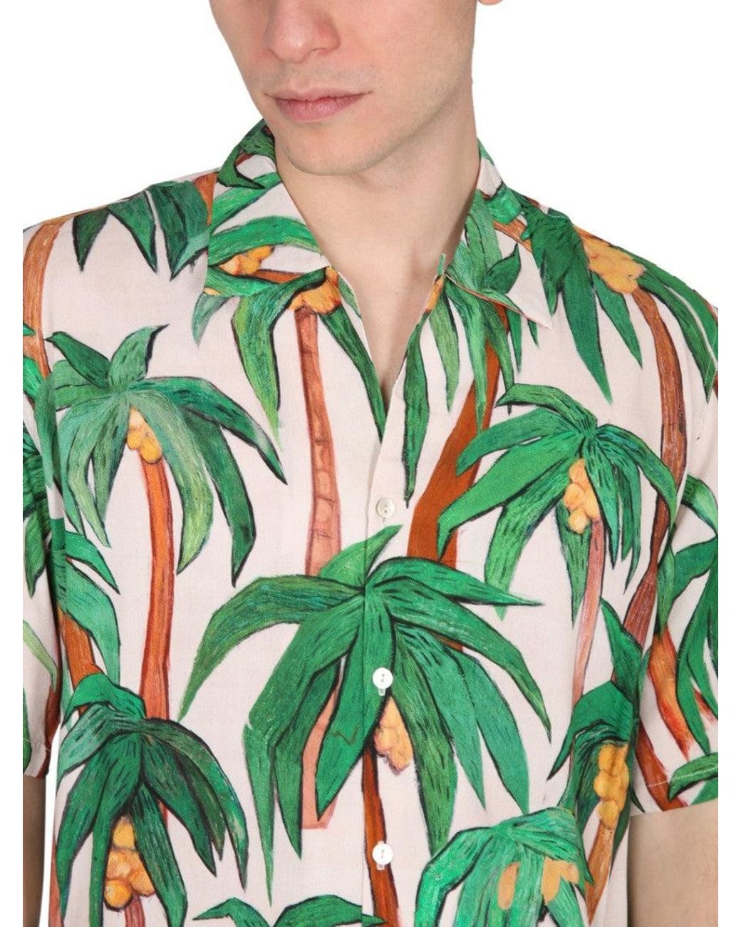 Endless Joy Green Relaxed Graphic Shirt for men