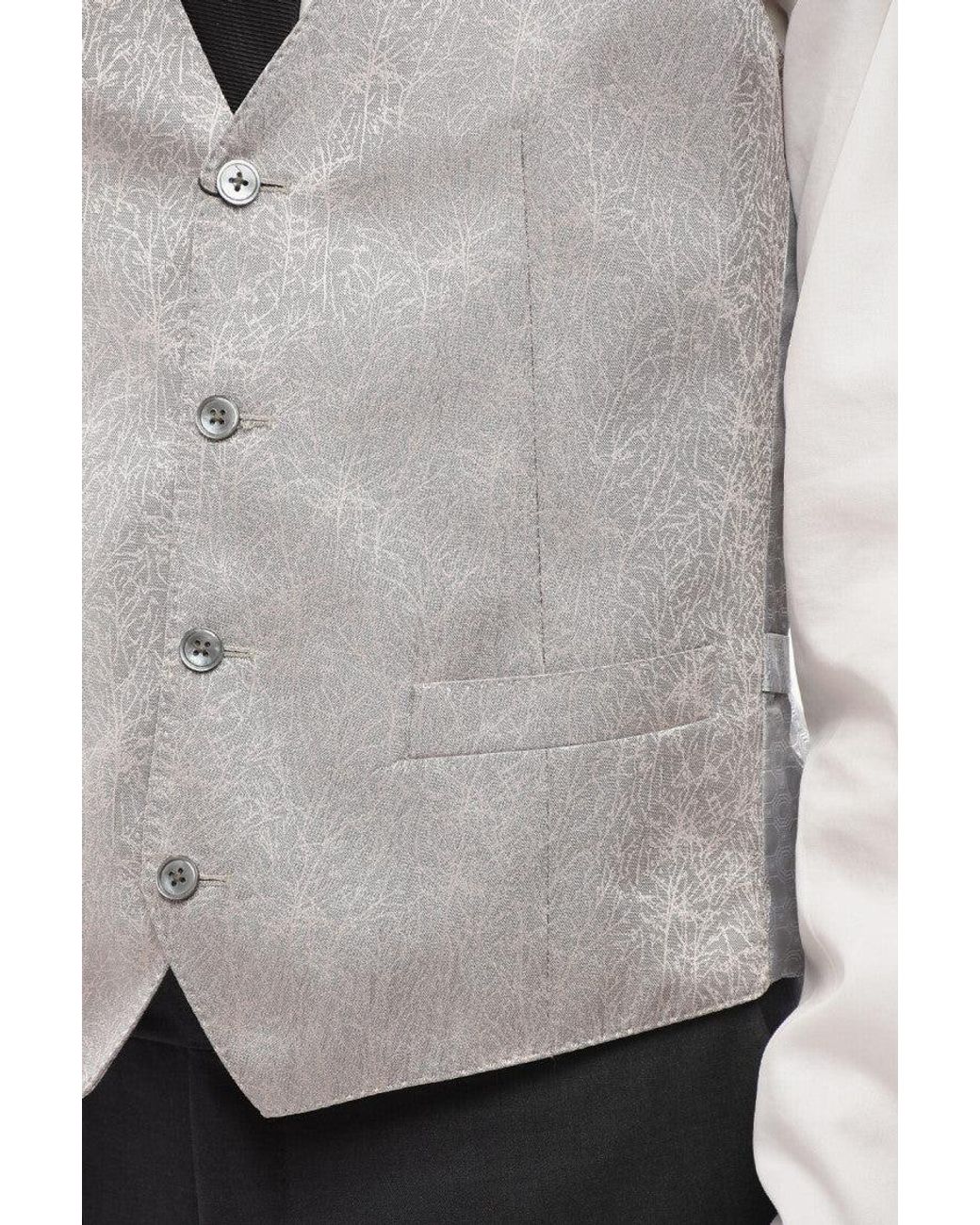 Corneliani White Textured Waistcoat for men