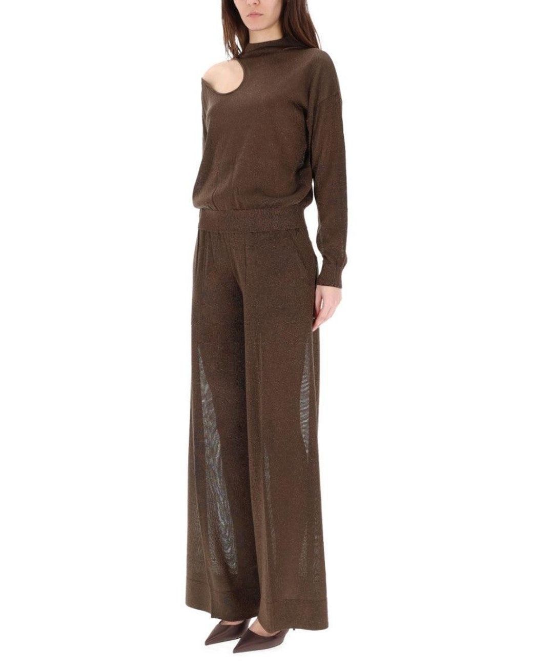 Circus Hotel Brown Loose Elasticated Pants