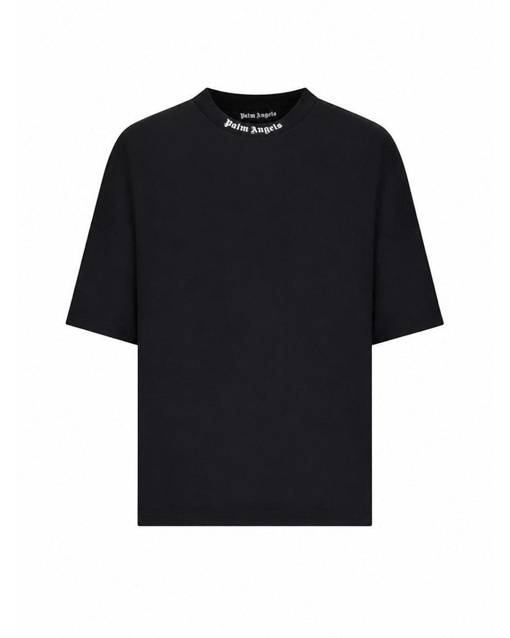 Palm Angels Black Crew Neck T-Shirt for men