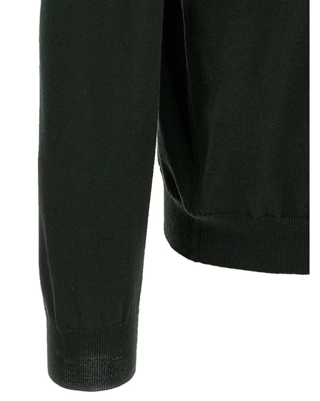 Zanone Green Wool Turtleneck Sweater for men