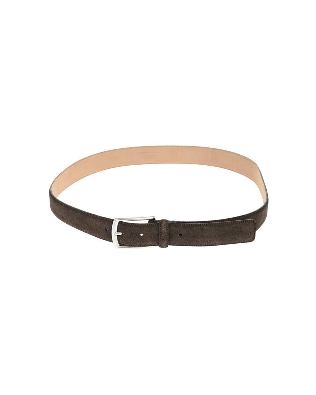 Zegna Brown Carryover Solid Formal Belt for men