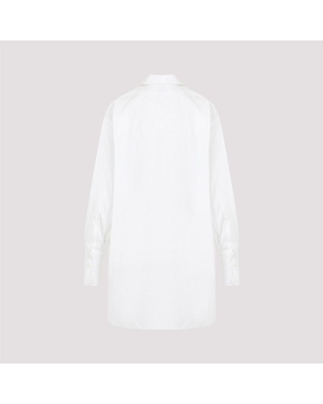 Patou White Cotton Mini Shirt Dress