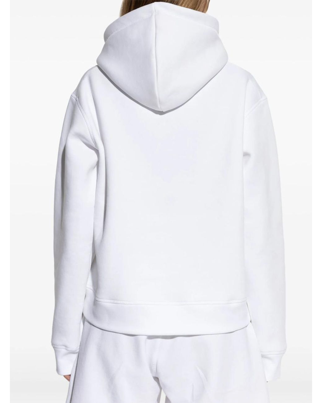 DSquared² White Icon Print Drawstring Hoodie