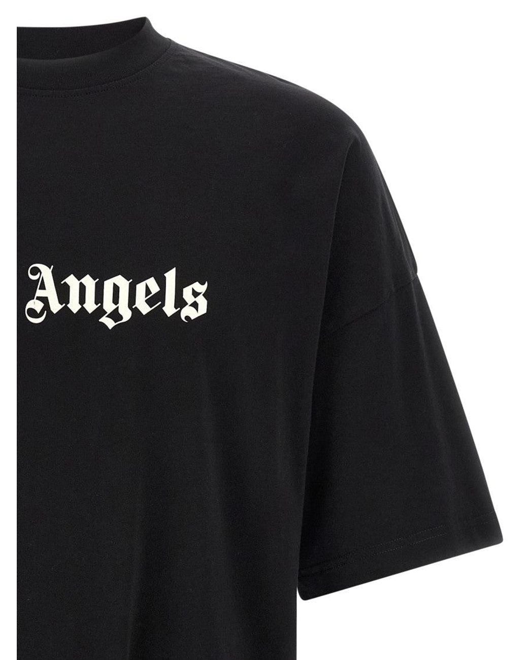 Palm Angels Black Graphic Logo T-Shirt for men
