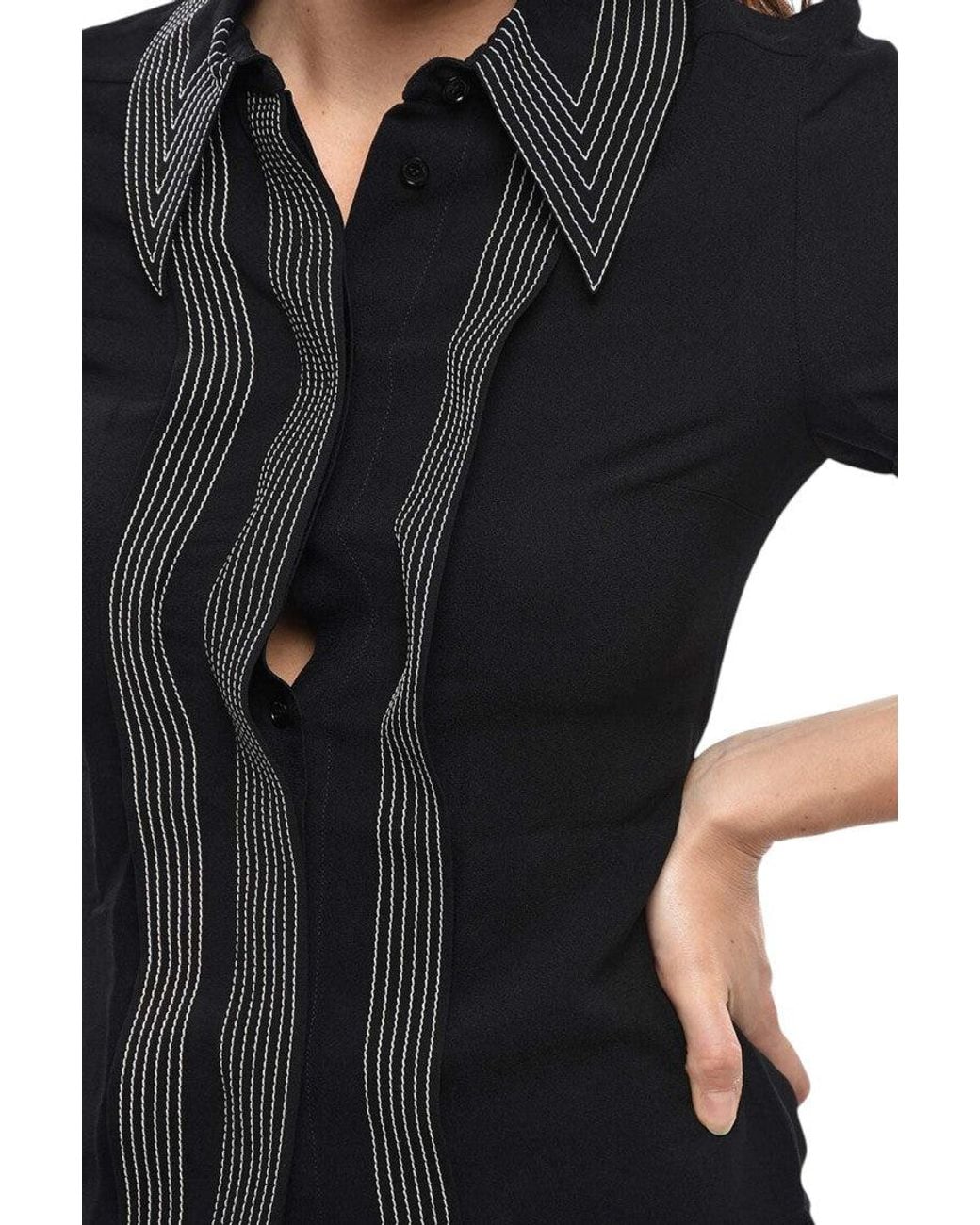 Stella McCartney Black Slim Stripes Shirt