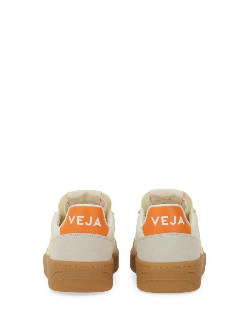 Veja White Multi Color Lace Up Sneakers for men
