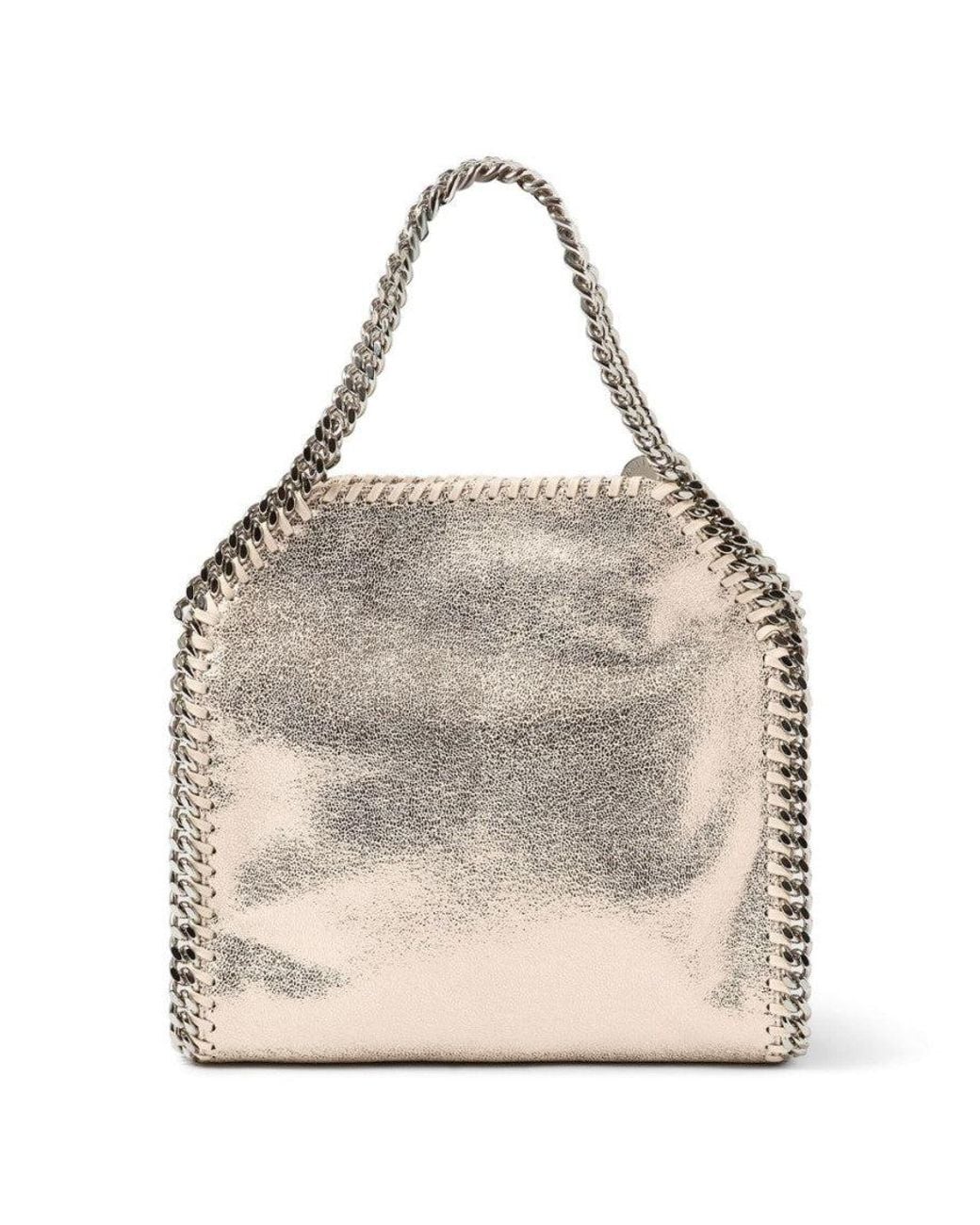 Stella McCartney Natural Falabella Metallic Tote Bag