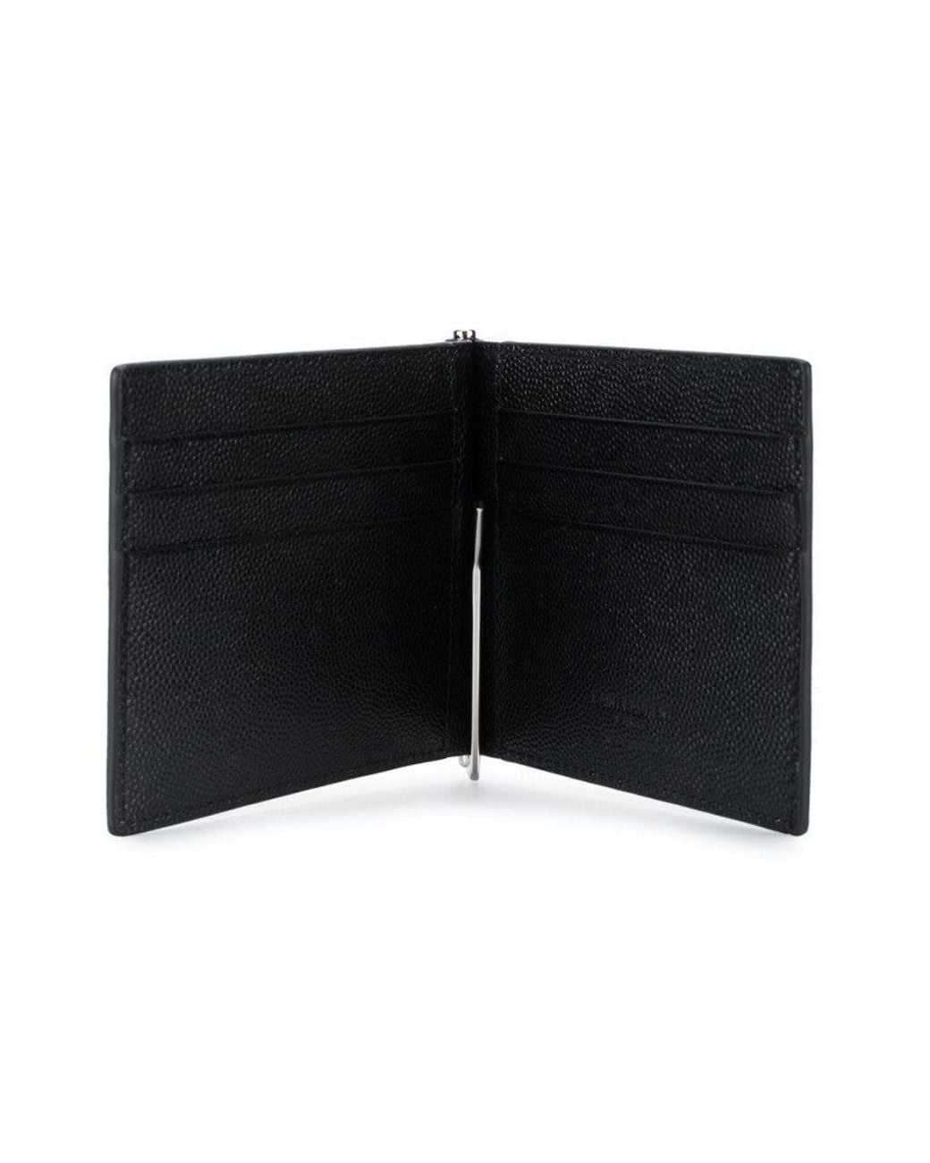 Saint Laurent Black Leather Wallet for men