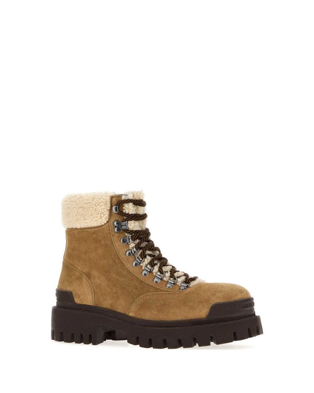 Balenciaga Brown Lace-Up Boots for men