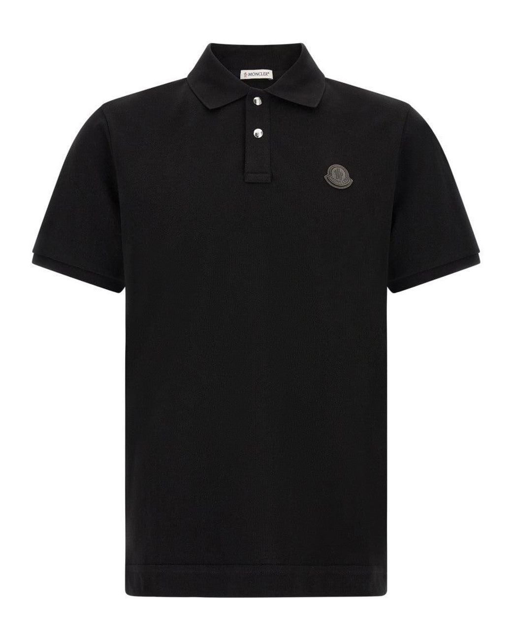 Moncler Black Shirt Collar Polo for men