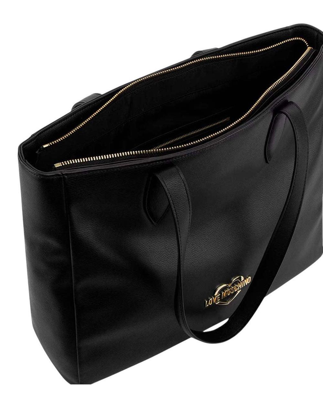 Love Moschino Black Heart Logo Large Tote